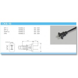 AC Power Cord Set KS-013 (Toy grade)
